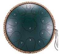Steel Tongue Drum, 13 Inch 15 Note Steel Tambourine with Travel Bag/Mallets, Suitable for Musical Initiation, Performance (C)