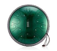 Steel Tongue Drum 13 Inch 15 Note Tank Drum Percussion Instrument D Key Handpan Drum with Drum Mallets Carry Bag for Meditation Decompression Gift