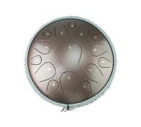 Steel Tongue Drum 13 Inch 15 Notes D Key Percussion Instrument Portable Balmy Drum with Drum Mallets for Meditation Yoga Beginners Majors Family Friends Handpan Drum Brown 13inch
