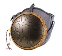 Steel Tongue Drum - 13 Inch 15 Notes Steel Hand Pan Percussion Instruments, F Major Handpan Instrument Handpan For Adults, For Concert Accompaniment, Yoga Meditation(C)