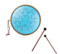 Steel Tongue Drum -13 Inch 15 Notes Steel Handpan Drum Instrument, F Major Hand Pan Percussion Instruments For Adults, Rubber Xylophone Mallet Percussion With Wood Handle(D)