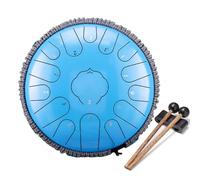 Steel Tongue Drum 13 Inch 15 Tone Tongue Drum Disc Drum, Steel Pan Tones Drum Hand Pan Drum with Fingerpick, and mallets for Meditation Yoga Sound Healing,C