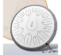 Steel Tongue Drum - 13 Inches 15 Notes Rain Drum -Large Metal Hand Pan Drums For Adults/Kids With Music Book, Handpan Mallets And Carry Bag, D Major Musical Instrument(A)