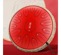 Steel Tongue Drum - 13 Inches 15 Notes Rain Drum -Large Metal Hand Pan Drums For Adults/Kids With Music Book, Handpan Mallets And Carry Bag, D Major Musical Instrument(D)