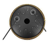 Steel Tongue Drum 14 Inch 14 Note C key Percussion Instrument Hand Pan Drum with Rope Decoration, Mallets and Carry Bag for Meditation Yoga Zen