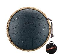 Steel Tongue Drum 14 Inch 15 Notes C Ethereal Drum 13 inch 15 notes Handpan Percussion Musical Instrument Steel Handpan Drum Instrument(Blue 13 inch)