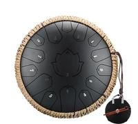 Steel Tongue Drum 14 Inch 15 Notes C Ethereal Drum 13 inch 15 notes Handpan Percussion Musical Instrument for recitals, concerts(Black 13 inch)
