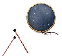 Steel Tongue Drum -14 Inch 15 Notes C Major Handpan Drum Sets, Handpan Drums, Handpan Instrument Handpan Drum For Adults, Rubber Xylophone Mallet Percussion(A)