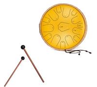 Steel Tongue Drum -14 Inch 15 Notes C Major Handpan Drum Sets, Handpan Drums, Handpan Instrument Handpan Drum For Adults, Rubber Xylophone Mallet Percussion(H)
