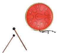 Steel Tongue Drum -14 Inch 15 Notes C Major Handpan Drum Sets, Handpan Drums, Handpan Instrument Handpan Drum For Adults, Rubber Xylophone Mallet Percussion(I)