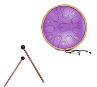 Steel Tongue Drum -14 Inch 15 Notes C Major Handpan Drum Sets, Handpan Drums, Handpan Instrument Handpan Drum For Adults, Rubber Xylophone Mallet Percussion(D)