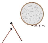 Steel Tongue Drum -14 Inch 15 Notes C Major Handpan Drum Sets, Handpan Drums, Handpan Instrument Handpan Drum For Adults, Rubber Xylophone Mallet Percussion(G)
