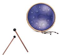 Steel Tongue Drum -14 Inch 15 Notes C Major Handpan Drum Sets, Handpan Drums, Handpan Instrument Handpan Drum For Adults, Rubber Xylophone Mallet Percussion(E)