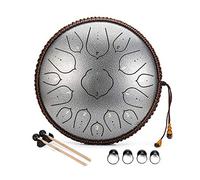 Steel Tongue Drum 14 Inch 15 Pitch Percussion Instrument, Steel Drum Kit With Drumsticks/finger Cots/music Score, a Gift for Beginners And Yoga Lovers (Color : D)