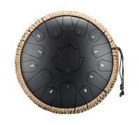 Steel Tongue Drum,14 Inches 15 Notes Hand Pan Drums with Mallets, C Major Musical Instruments for Entertainment Meditation Yoga Zen Gifts (Obsidian), for Adults and Kids