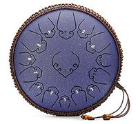 Steel Tongue Drum 14 Inches 15 Notes Percussion Instrument C Major,Handpan Drum with Bag,Rubber Mallets for Musical Education Concert Mind Healing Yoga Meditationm D