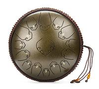Steel Tongue Drum 14 Inches 15 Notes Percussion Instrument Handpan Drum with Carry Bag for Musical Education Concert Mind Healing Yoga Meditation