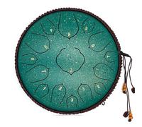Steel Tongue Drum, 15 Note 14 Inch Tongue Drum, Tongue Drum Instrument, Hand Pan Drums with Music Book, Steel Handpan Drum Mallets and Carry Bag, D Major