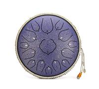 Steel Tongue Drum, 15-Note D-Tone 14-Inch Hand Drum with Drumsticks Professional Hand Pan Drum Percussion Instrument for Sound Healing, Meditation, Yoga