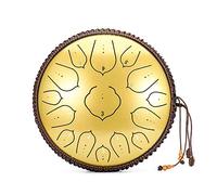 Steel Tongue Drum, 15-Note D-Tone 14-Inch Hand Drum with Drumsticks Professional Hand Pan Drum Percussion Instrument for Sound Healing, Meditation, Yoga