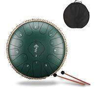 Steel Tongue Drum 15 Notes 12.5inch Tongue Drum Percussion Send Tote Bag Drum Hammer Sheet Music Finger Set Mat Steel Alloy Drum C Key Beginner Zen Drum Percussion Meditation Yoga Music Educ