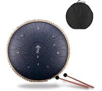 Steel Tongue Drum 15 Notes 12.5inch Tongue Drum Percussion Send Tote Bag Drum Hammer Sheet Music Finger Set Mat Steel Alloy Drum C Key Beginner Zen Drum Percussion Meditation Yoga Music Educ