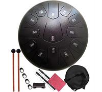 Steel Tongue Drum 15 Notes-12 Inch Handpan, Percussion Steel Drums for Adults with Portable Travel Bag, Book, Mallets, Finger Picks Ideal Gift for Her-Bronze
