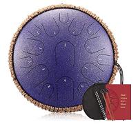 Steel Tongue Drum 15 Notes 13 inch D-Key Handpan Drum Percussion Instrument Tank Drum Meditation Yoga Zen Drum with Mallets Travel Bag for Beginner Music Lovers Gift (Color : Spotted Purple)