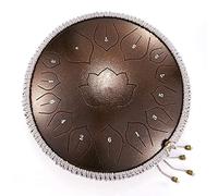 Steel Tongue Drum 15 Notes 14 Inch C Key Handpan Percussion Instrument Tank Chakra Drums with Travel Bag and Mallets for Meditation, Entertainment