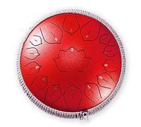 Steel Tongue Drum 15 Notes 14 Inch C Key Handpan Percussion Instrument Tank Chakra Drums with Travel Bag and Mallets for Meditation, Entertainment