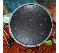 Steel Tongue Drum 15 Notes 14 Inch Handpan Drum Percussion Instrument Tank Drum Chakra Drum for Meditation, Yoga and Zen with Travel Bag