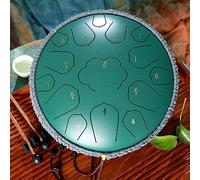 Steel Tongue Drum 15 Notes 14 Inch Handpan Drum Percussion Instrument Tank Drum Chakra Drum for Meditation, Yoga and Zen with Travel Bag