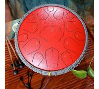 Steel Tongue Drum 15 Notes 14 Inch Handpan Drum Percussion Instrument Tank Drum Chakra Drum for Meditation, Yoga and Zen with Travel Bag