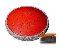 Steel Tongue Drum, 15 Notes Steel Drum Handpan Percussion Instruments, 14 Inches Dia. Musical Mallets Drum for Meditation, Yoga, Zen Tea, Performance, Healing Mind