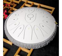 Steel Tongue Drum, 15 Notes Steel Drum Handpan Percussion Instruments, 14 Inches Dia. Musical Mallets Drum for Meditation, Yoga, Zen Tea, Performance, Healing Mind