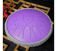 Steel Tongue Drum, 15 Notes Steel Drum Handpan Percussion Instruments, 14 Inches Dia. Musical Mallets Drum for Meditation, Yoga, Zen Tea, Performance, Healing Mind