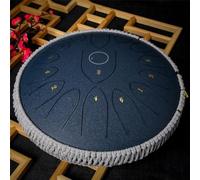 Steel Tongue Drum, 15 Notes Steel Drum Handpan Percussion Instruments, 14 Inches Dia. Musical Mallets Drum for Meditation, Yoga, Zen Tea, Performance, Healing Mind