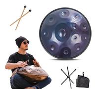 Steel Tongue Drum 22 Inch, Handpan Percussion Instrument with 9/10/12 Notes, Ideal for Beginners and Professionals, Sound Healing and Musical Therapy Tool