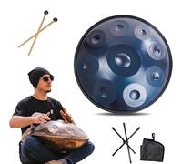 Steel Tongue Drum 22 Inch, Handpan Percussion Instrument with 9/10/12 Notes, Ideal for Beginners and Professionals, Sound Healing and Musical Therapy Tool