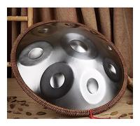 Steel Tongue Drum 22 Inches 9/10 Notes Handpan Tank Drum Kit D Minor Percussion Instrument for Yoga Meditation Musical Edun and More