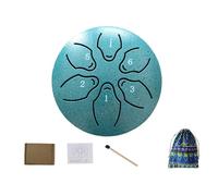 Steel Tongue Drum, 3 Inch 6 Note Mini Drum for Meditation, Hand Tuned Carbon Steel Percussion Instrument with Mallets, Portable Stress Relief Gift for Yoga Office & Outdoor Garden Symphony (Green)