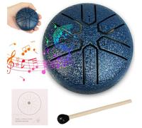 Steel Tongue Drum, 3 Inch 6 Tone Tongue Drum, Pan Percussion Instrument, Steel Tongue Drum, Steel Pan Tones Percussion Instrument, Handpan Steel with Beaters, Tongue Drum for Meditation Yoga Sound
