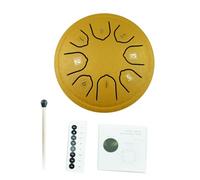 Steel Tongue Drum 4.5In 8 Notes Ethereal Tone C Keys Handpan Hand Percussion Musical Instrument with Drumstick Steel Tongue