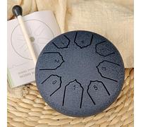 Steel Tongue Drum 4 Inch 8 Note Rain Drum - Steel Hand Pan Percussion Instruments, Handpan Style Meditation Drum, Handpan Drums Sets, For Meditation, Yoga & Zen(G)