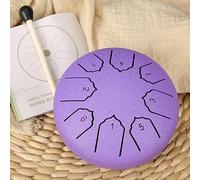 Steel Tongue Drum 4 Inch 8 Note Rain Drum - Steel Hand Pan Percussion Instruments, Handpan Style Meditation Drum, Handpan Drums Sets, For Meditation, Yoga & Zen(C)