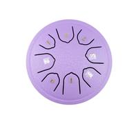 Steel Tongue Drum 4 Inch 8 Notes C Key Percussion Instrument Balmy Drum with Drum Mallets for Yoga Beginners Majors Family Friends Handpan Drum Purple
