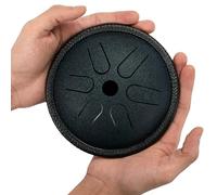 Steel Tongue Drum 5.5 Inches 6 Notes, C Key Handpan Ethereal Drum with Storage Bag for Outside Garden Sound Healing, Percussion Instrument for Music Enlightenment, Camping or Yoga Meditation (Blue)