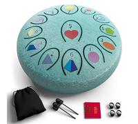 Steel Tongue Drum 6.8 Inch 13 Notes - Outdoor Percussion Rain Drum for Garden Use, Meditation & Stress Relief - Music Gift for Adults & Beginners (Malachite)