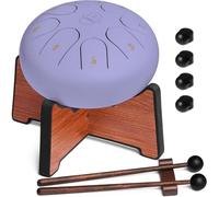 Steel tongue drum 6/8 - LIGHT PURPLE+st' - made in china
