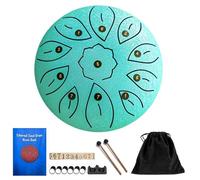 Steel Tongue Drum 6 Inch 11 Notes,C Major Tongue Drum Rain Chime Outside,Percussion Instrument for Meditation Entertainment Musical Education Concert Mind Healing Yoga,Music Gifts for Family Friends